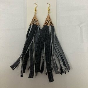 Denim earrings